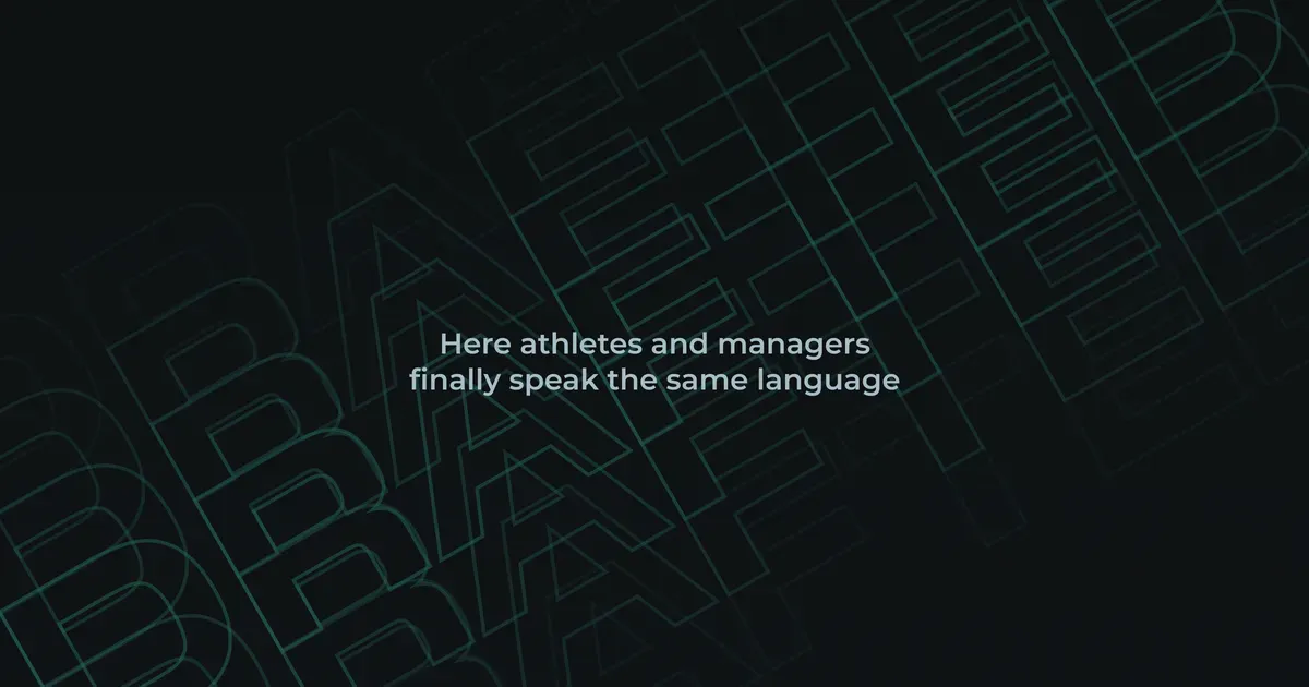 Here athletes and managers finally speak the same language